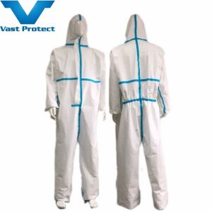 Hydroponic White Breathable Anti-Static Disposable Microporous Coverall with