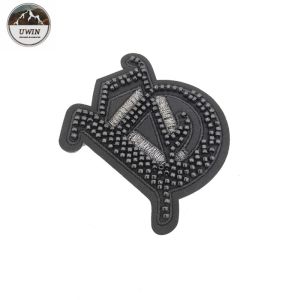 Sew On Beaded Applique Patches / 3D Embroidery Patches Customized Size