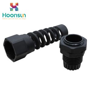M30 Customized Metal Strain Relief Cable Gland Connetor With Spiral Tail