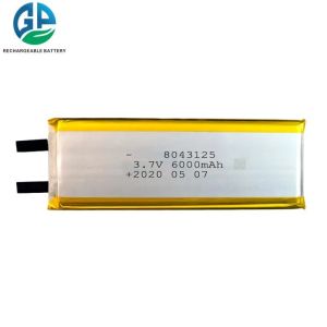 6000mah 8043125 3.7v 1s Rechargeable Lipo Battery Blue With Plug