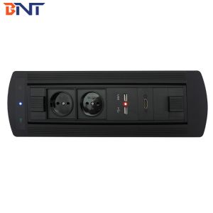 Conference Multi-function Tabletop Hidden Rotating Power Socket Connection Box