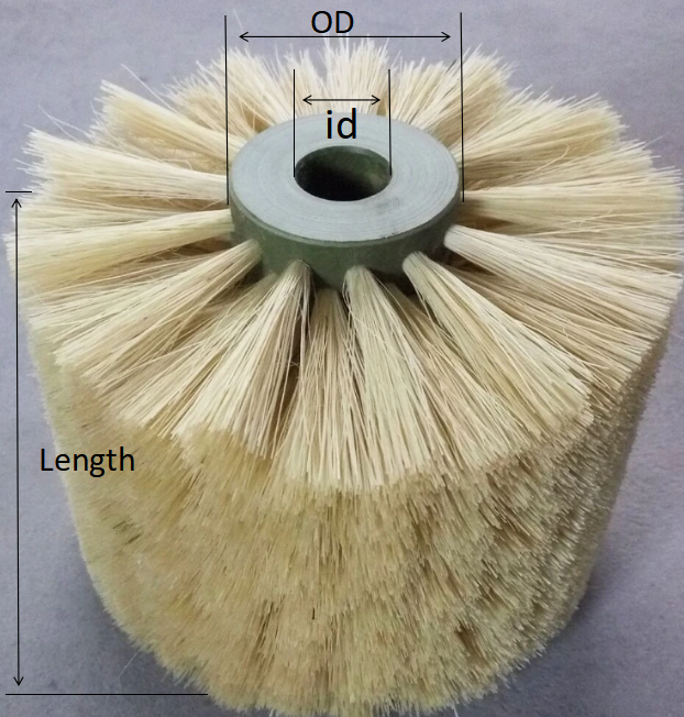 Factory Custom Cylindrical Tampico Sisal Roller Brush For Polishing Woodworking