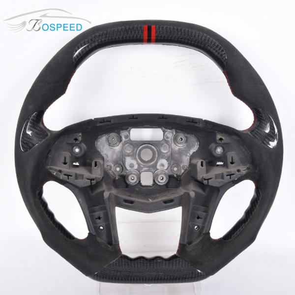 2022 Special Custom Real Cadillac Steering Wheel Alcantara Red Stripe With