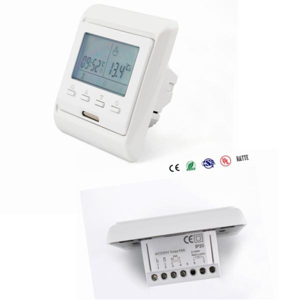Wireless 7 Day Programmable Room Thermostat Digital Temperature Control Water Heating