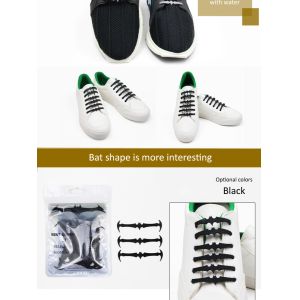 Cheap Fancy Reusable Silicone Gifts Silicone Bat Shoelace Useful Soft Colorful for sale