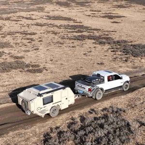 White Off The Grid Camping Trailer Customized Njstar Camper Aluminum