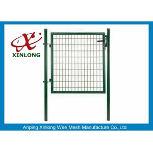 Customized Dark Green Welded Mesh Fence Gate For Private Yard and Garden