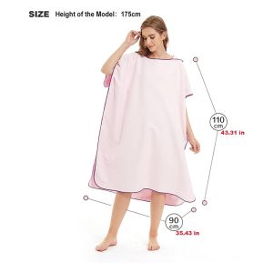 China Custom Logo Embroidery Adult Hooded Towel Surf Microfiber Poncho Towel Beach Changing Towel Beach Poncho on sale