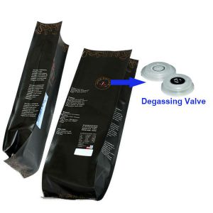 Aluminum Foil Pouch Packaging Side Gusset Quad Seal Packaging Coffee Bag with Valve 