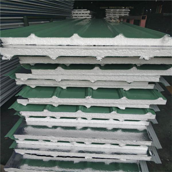 Quality green styrofoam block silver paper roof panel 840-30-0.426mm for construction wholesale
