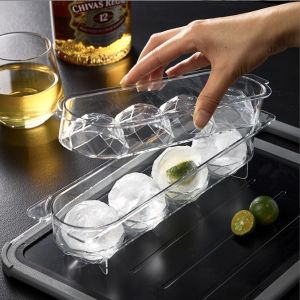Ball Ice Box 4 pcs PET Plastic Food Grade Fancy Ice Cube Tray For Kitchen