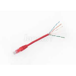 50U Gold Plated UTP Cat5e Patch Cord 4 Pair Stranded Wire 24AWG PVC Jacket