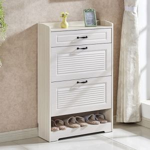 Waterproof Modern Shoe Cabinet Multi Layer Melamine Coated Particle Board