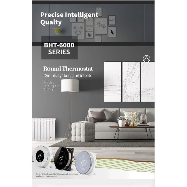 Indoor Smart Round Thermostat 16A Electric Floor Heating Thermostat