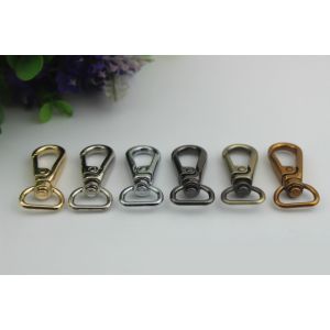 Manufacturing plating 6 color high quality metal d ring snap hooks 13 mm for
