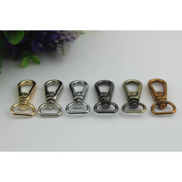 Manufacturing plating 6 color high quality metal d ring snap hooks 13 mm for