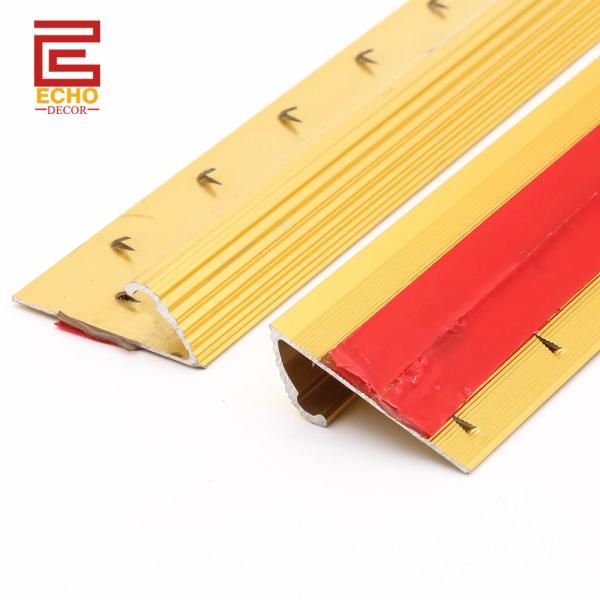 Indoor Floor Transition Strips Aluminium Gold Tile To Carpet Trim Low Reducer