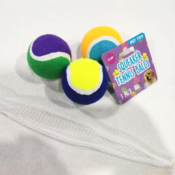 Personalised coloured dog tennis balls