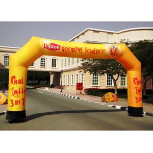 Cheap Large Yellow Inflatable Arches , Inflatable Archways 9m Span By 4m High for sale