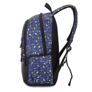 Nylon Casual shcool Backpack for kids blue camouflage with triangle
