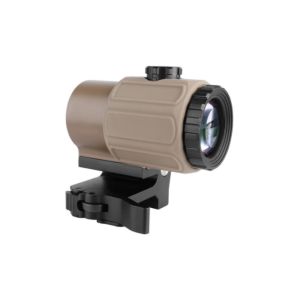 G43 Tactical 3x Magnifier Scope Sight With Switch Shift To Side QD Mount Tan