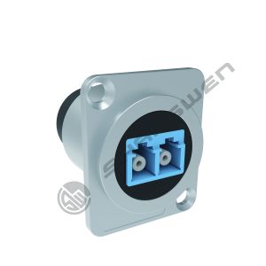 Fiber Optic Panel Mount D-Type LC Female to Female Coupler Single-Mode Multimode