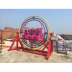 Adults 360 Degree Human Gyroscope Ride 6 Seats With Led And Music Function
