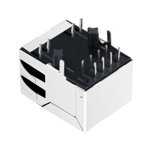 SI-60182-F RJ45 Modular Jack Integrated 10 /100Base-T LPJ4011GENL IP-PBX