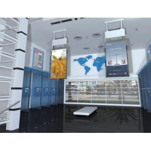 Intelligent Doubel Sided Poster Hanging Screen LCD Digital Signage Kiosk for