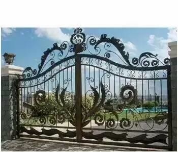 Rot Proof Morden Iron Gate Galvanized Powder Coated Surface Treatment