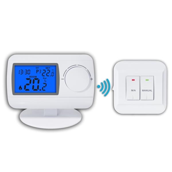 Quality Floor Heating Thermostat Wireless Room Thermostat in White with LCD Display wholesale
