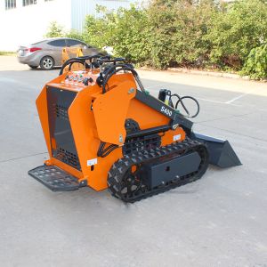 China Track Wheel CE/EPA Mini Skid Steer Loader With Bucket Trencher Rotary Plow
