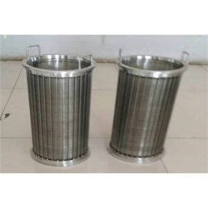 SS 316L Wedge Wire Sieve Filters / Rotating Drum Screen For Separator