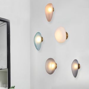 Cheap Nordic LED Wall Lamps Living Room Designer Lamp Modern Glass Pebble Wall Light （WH-OR-22） for sale