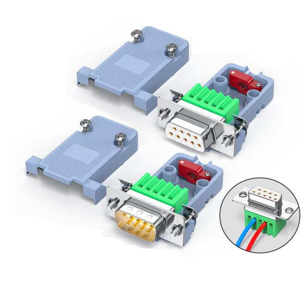 DB9 RS232 9 Pin Male Female DB15 VGA D-sub 15 pin Connector Plastic Hood Cover