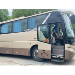 Used Passenger Bus Airbag Suspension 47 Seats Yuchai Engine Single Door 2nd Hand