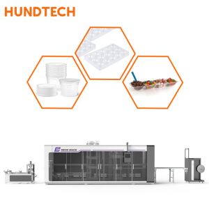 PET Plastic Vacuum Thermoforming Machine 4.5KW Diaphragm Servo