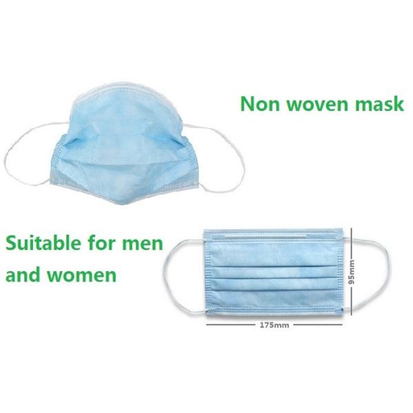 Quality Fluid Resistant Non Woven Surgical Mask Ce Fda Niosh Approved Protective wholesale