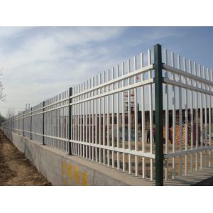 China 1.8m Height Tubular Steel Fence Powder Coated 25*25mm Rails on sale