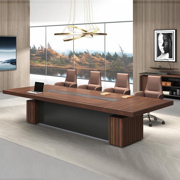 Quality Rectangle Conference Room Table Wood Brown Meeting Boardroom Table wholesale