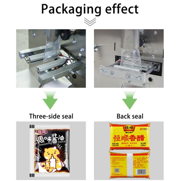 Automatic Vertical Bag Packing Machine Liquid Pouch Filling Water Oil Back Seal