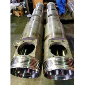 Plastic Extruder Conic Twin Screw And Barrel / Bi-metal Screw And Barrel For
