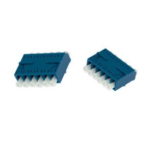 6 Ways LC UPC Multi Mode MM with Flanged Fiber Optical Adapter in Network or