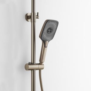 Bathroom Rainfall Shower Head System Wall Mount With Handheld Spray