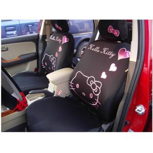 China 10pcs car seat cover hello kitty auto car cushion black color car supplies on sale