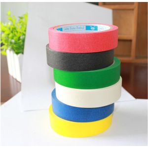 Heat Resistance No Residue Colored Masking Tape For Wall / Car Painting