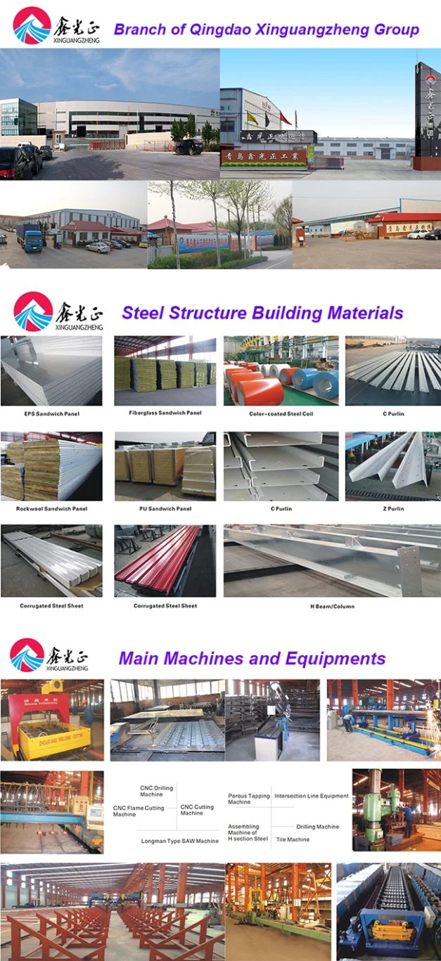 Prefabricated Customized Steel Structure Building with Workshop and Mezzanine Office (XGZ-A011)