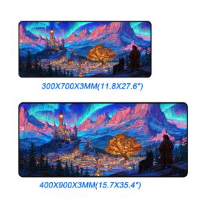 Over Locked Edge Waterproof Fabric Gaming Mat for Desktop Keyboard Stocked and