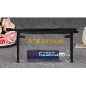 Zipper Slider Clear Pvc Bag For toothbrush bag, Stationery Ruler Set Packaging