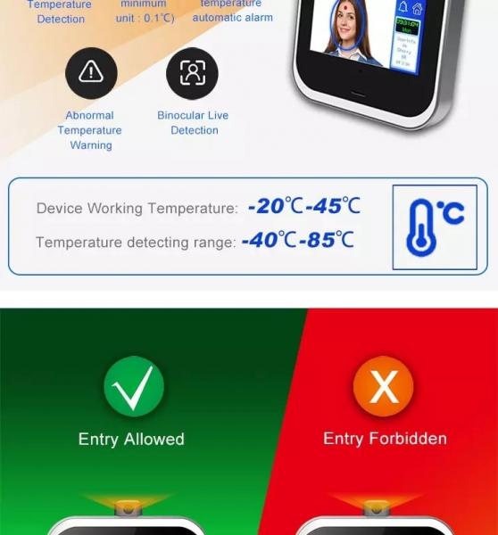 Biometric Face Recognition Time Attendance System with Temperature Measurement